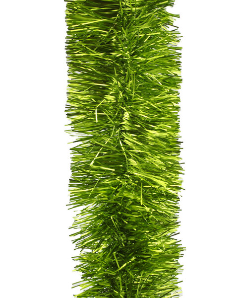200m APPLE GREEN Christmas Tinsel 75mm wide
