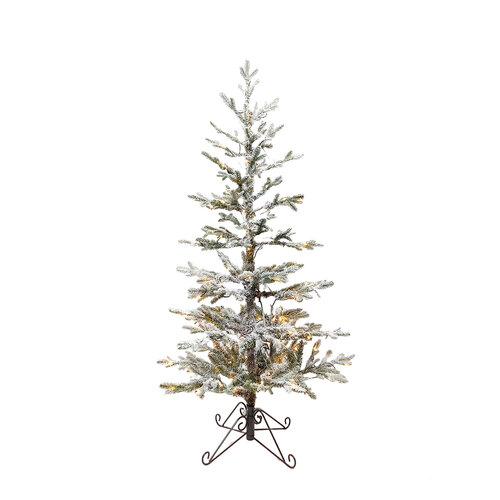 Scandinavian Flocked Fir 6ft/180cm Pre-Lit Christmas Tree