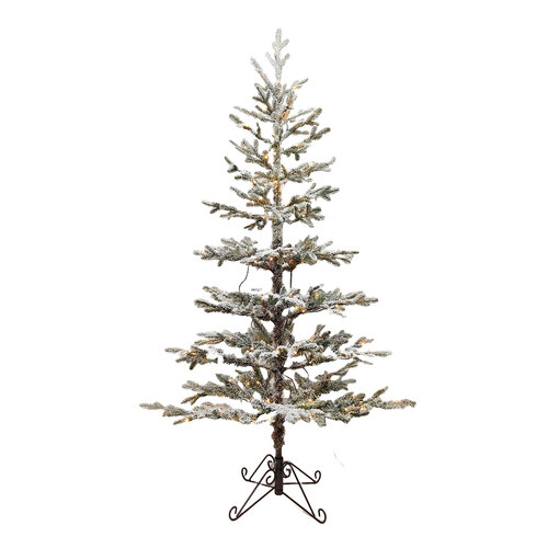 Scandinavian Flocked Fir 7ft/210cm Pre-Lit Christmas Tree