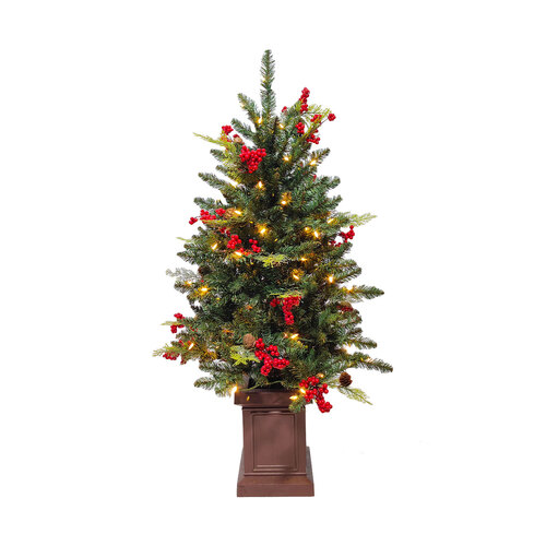 London Potted Pine 3.5ft/105cm Pre Lit Christmas Tree