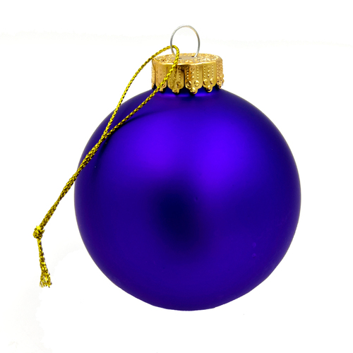 Violet Matt single glass bauble