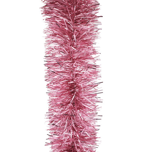 50m  FROSTED PINK Christmas Tinsel 100mm wide