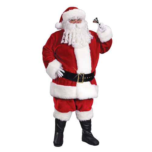 Santa Claus Suit Classic  Plus Size with Wig Eyebrows And Beard