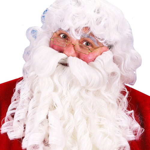 Deluxe Santa Wig & Beard Eyebrows Set