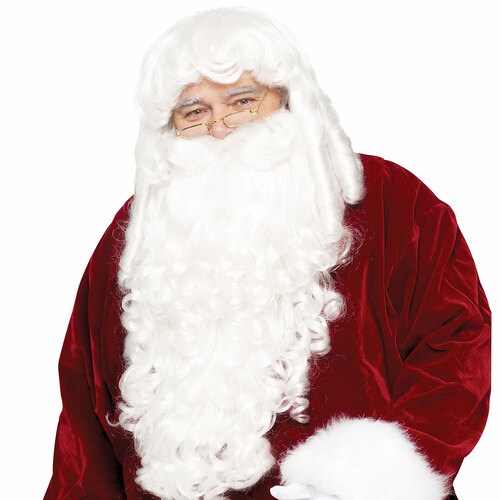 Super Deluxe Santa Wig, Beard Set
