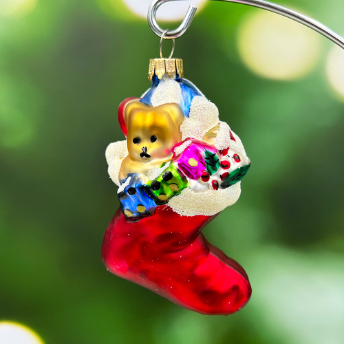 Single Figure Christmas Stocking Hanging Decoration 100mm