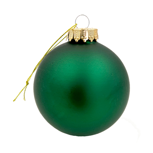 Forest Green Matt Single Glass Bauble