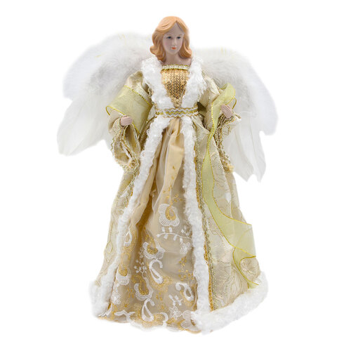 White & Gold Angel Tree Topper