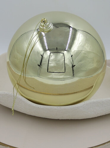 GOLD 200mm Christmas Bauble Gloss 4 Pack