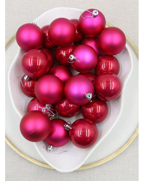 Watermelon Christmas Baubles 60mm Pearl Matt