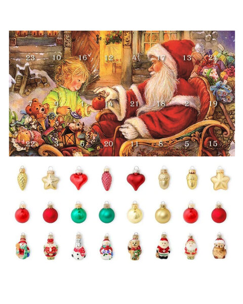 Glass Baubles Advent Calendar Set