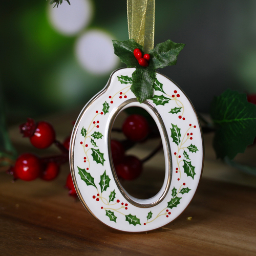 "O" Ceramic Christmas Letter