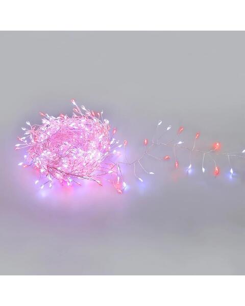 Red & White 640 Micro LED Cluster Fairy Lights