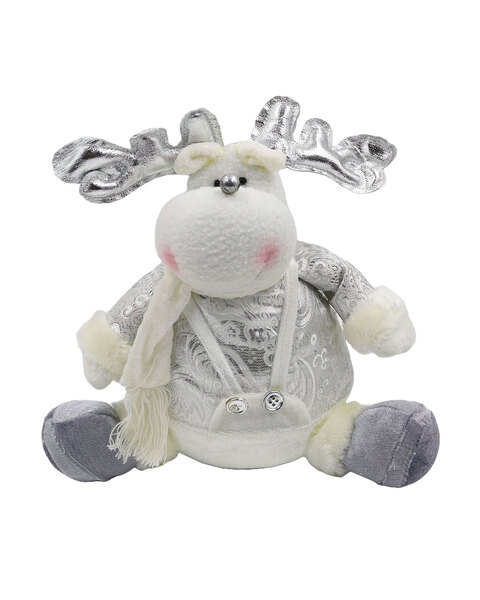 White Sitting Moose