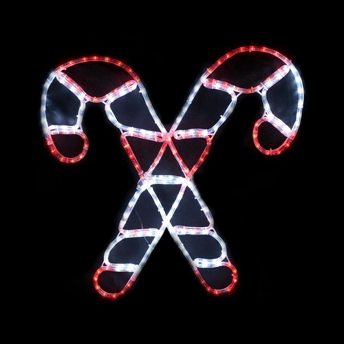 LED Christmas Candy Cane Motif 60cm Red & White