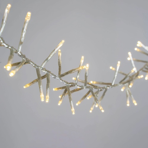 720 WARM WHITE Cluster Fairy Lights 9m
