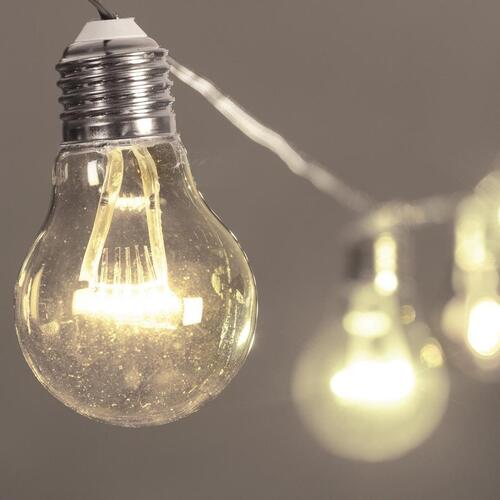 10 Globe WARM WHITE Led Festoon Light 5m