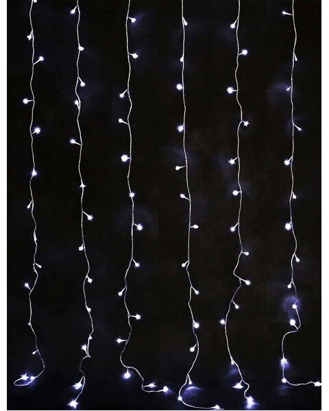 160 COOL WHITE Led SOLAR Curtain Light 2Mx2M