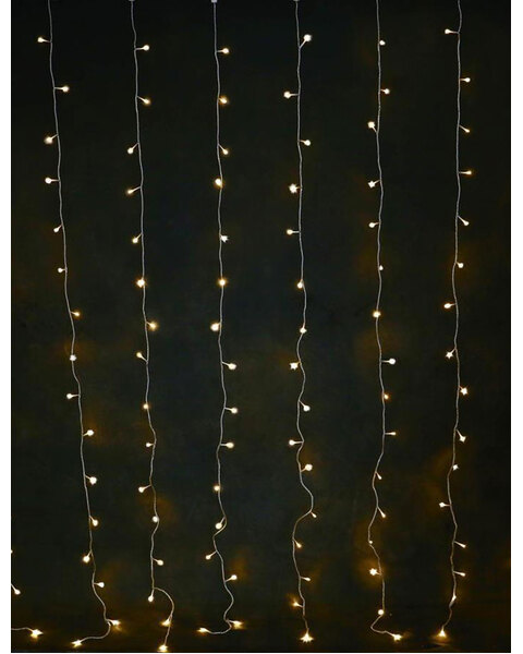 160 WARM WHITE Led SOLAR Curtain Light 2Mx2M