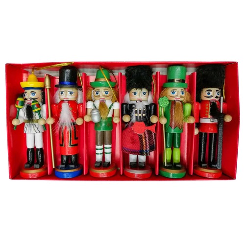 THE EUROPEANS Set of 6 Nutcrackers 12.5cm