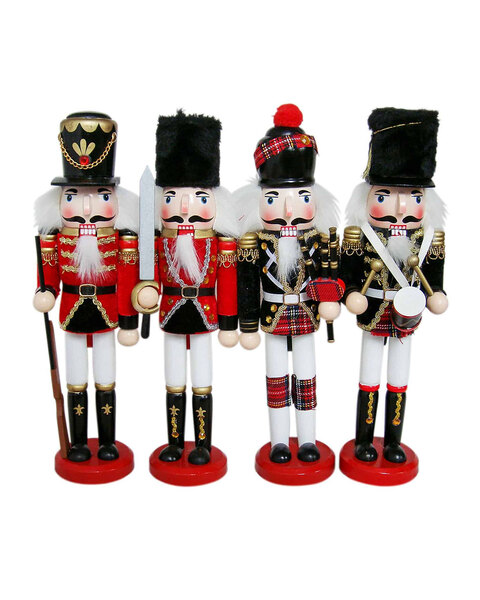 THE ROYAL PIPE BAND Set of 4 Nutcrackers 30cm