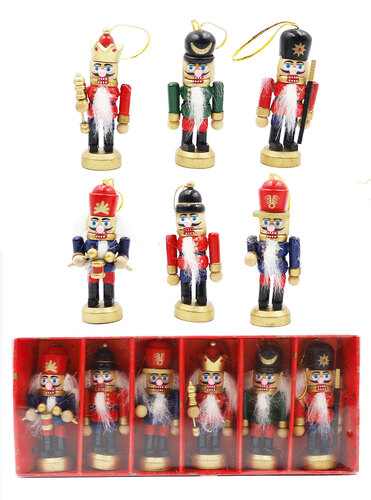 THE POLICEMEN Set of 6 Nutcrackers 8cm