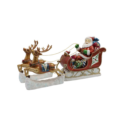 Santa Sleigh And Reindeers 60cm