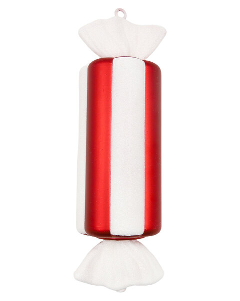 Christmas Tree Ornaments Rectangle Lolly Red and White 32cm