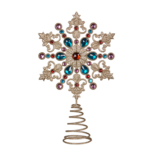 Metal Star Christmas Tree Topper Multicolour