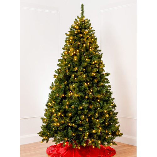 BAVARIAN Green Fir 12ft Pre Lit Christmas Tree