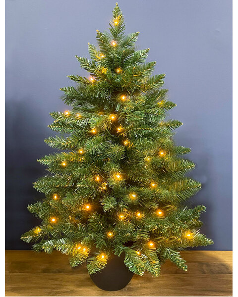 Bavarian Fir Green 3ft Pre Lit Christmas Tree