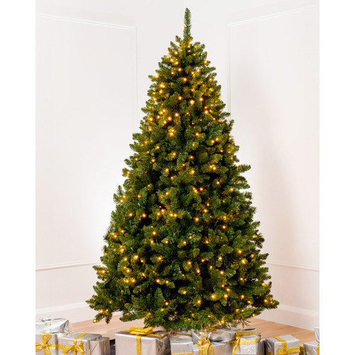 BAVARIAN Green Fir Pre-Lit Christmas Tree