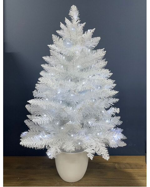 Bavarian White Fir 3ft Pre-Lit Christmas Tree