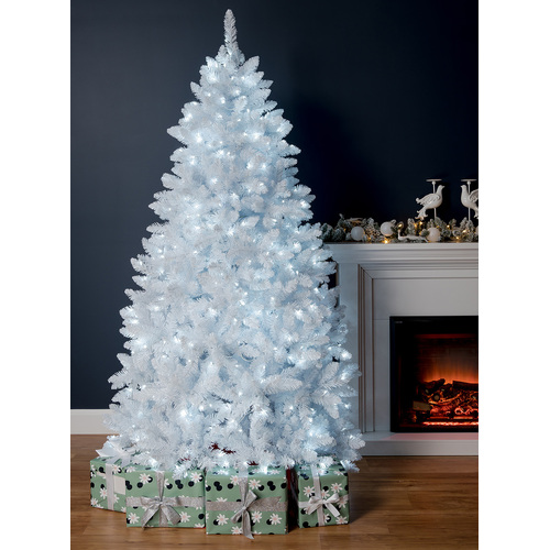 BAVARIAN White Fir Pre-Lit Christmas Tree