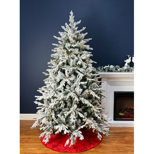 Swiss Alps Snowy Flocked 7ft /210cm Pre-Lit Christmas Tree