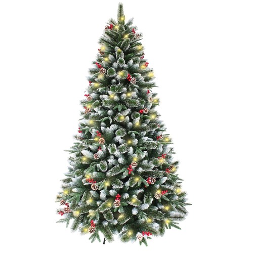 SNOWY MOUNTAINS Pine 7ft/2.1m Pre-Lit Christmas Tree