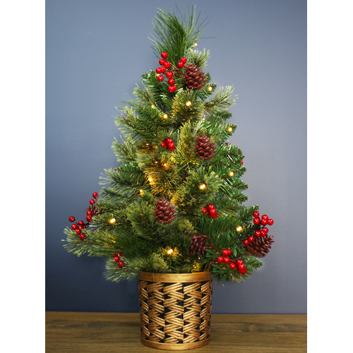 New Hampshire Potted Pine 2ft Pre-Lit Christmas Tree