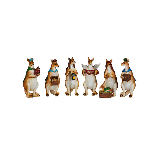 Kangaroo Christmas Nativity Set 17cm
