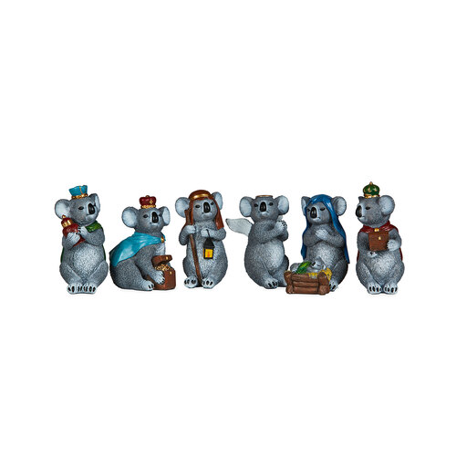 130mm Koala Christmas Nativity Set