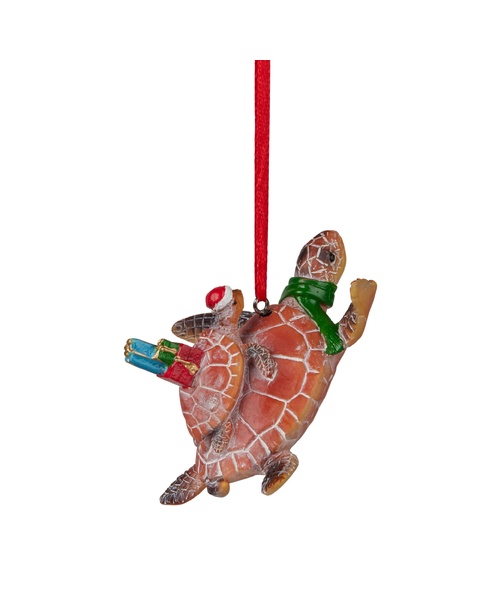 Aussie Figurine Christmas Sea Turtle Hanging Decoration