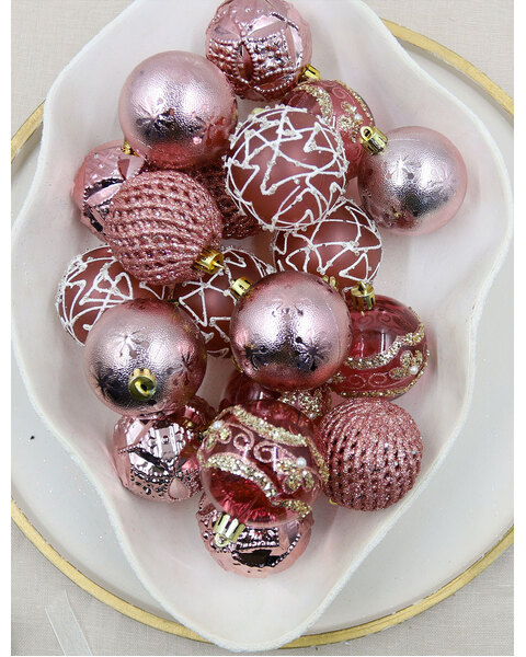 Rose gold 60mm Bauble pack - 20pc pk