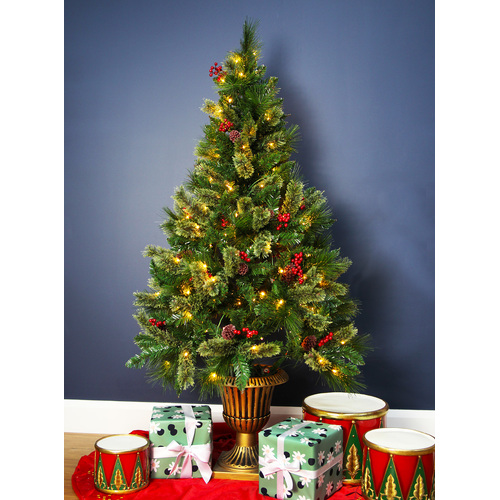 New Hampshire Potted Pine 5f/150cm Pre-Lit Christmas Tree