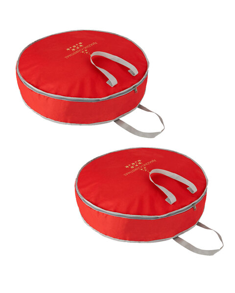 2 X Christmas Wreath Storage Bag 64cm