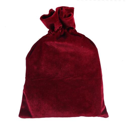 Burgundy Velour Santa Sack Medium