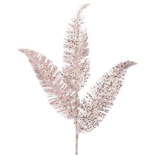 Rose Gold Glitter Leaf Pick 60cm