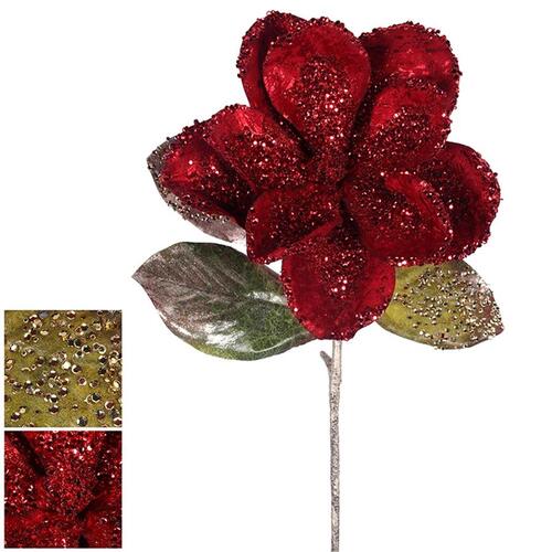 RED Magnolia Flower Pick 81cm