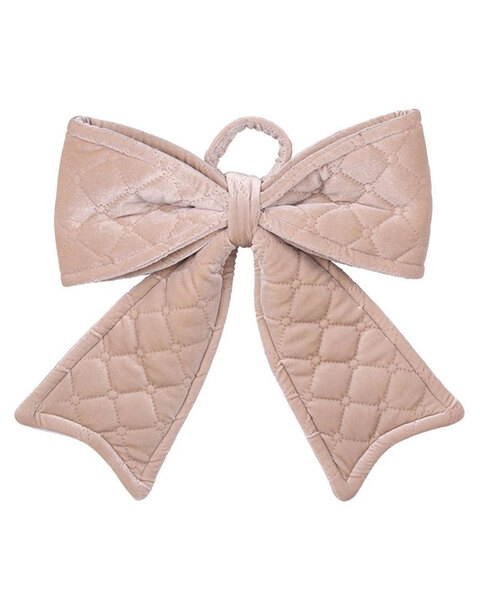 Christmas Tree Bow Champagne Velour 32cm