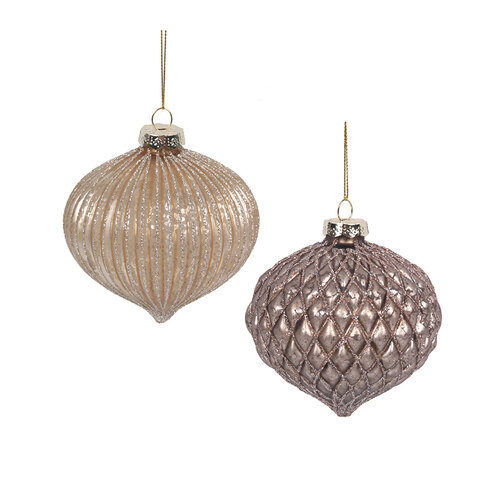 Christmas Champagne Glass Onion Finial 100mm