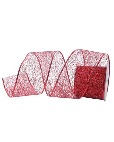 Red Mesh Ribbon 10m Long
