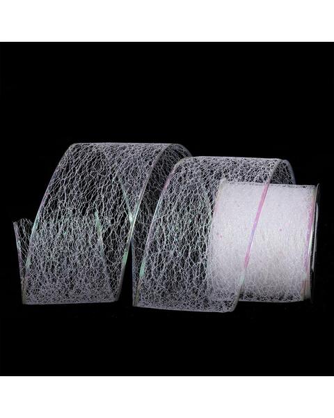 White Mesh Ribbon 10m Long